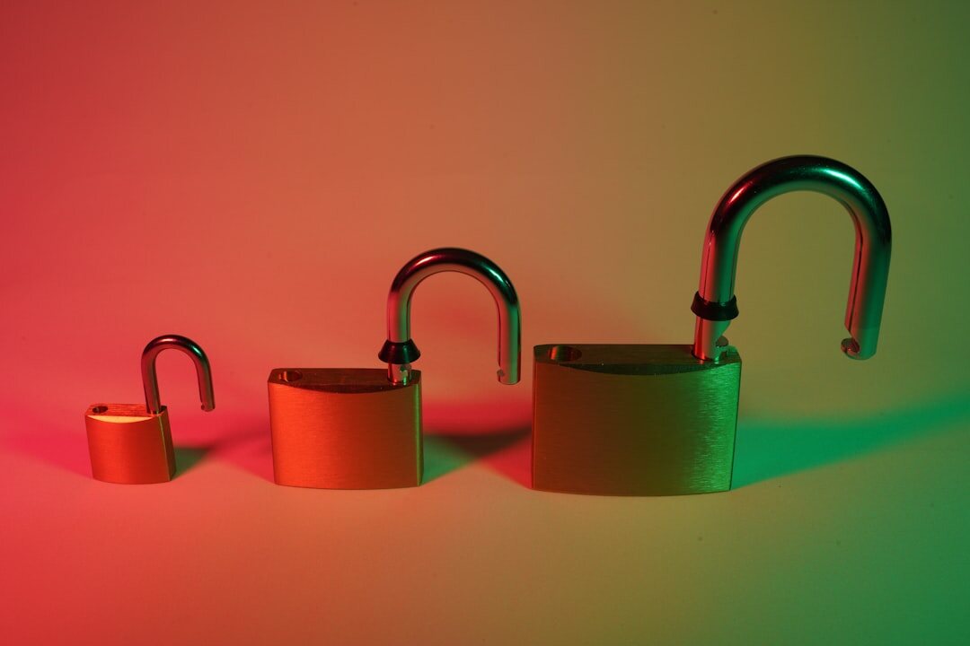 Padlock on a glowing digital network representing cybersecurity